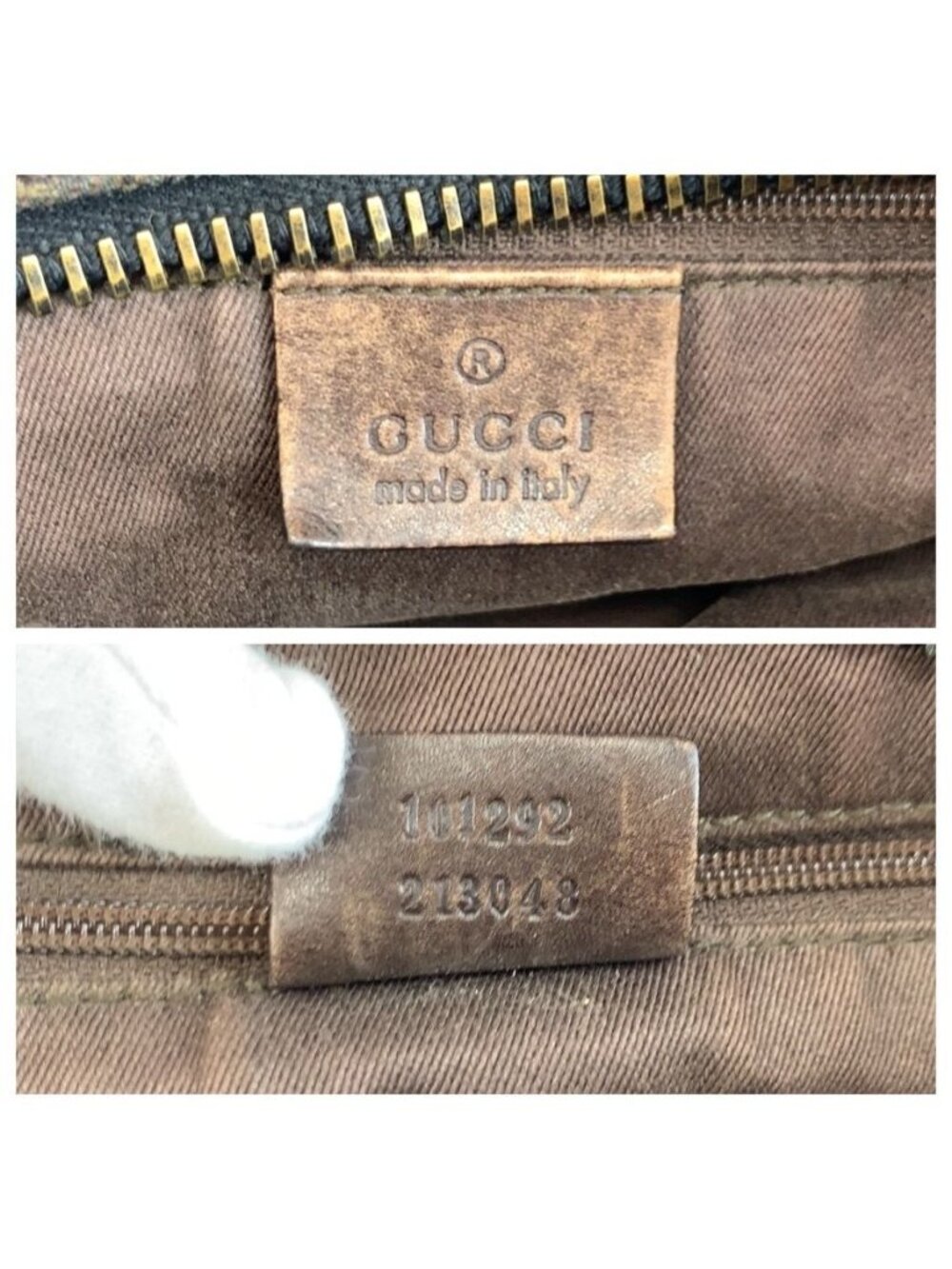 Gucci Brown GG Canvas Leather Shoulder Bag - Picture 3 of 9